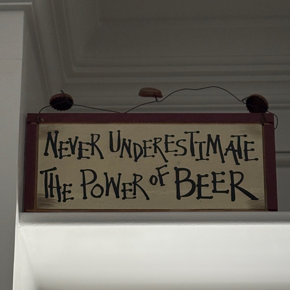 Decorative Sign with Beer Quote